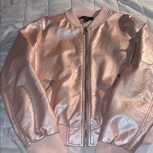 Shiny let pink jacket